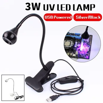 USB Led lampa de Birou cu Mini Clip-On Flexibil Luminos cu Led Lampa UV Reglabil Lipici Unghii Uscător de Numerar Medicale Produsului Detector cu Comutator