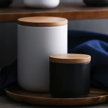 260ML / 800ML / 1000ML de cafea de uz casnic ceainic oală cu spice oală sigilat ceramica rezervor de stocare LB11291
