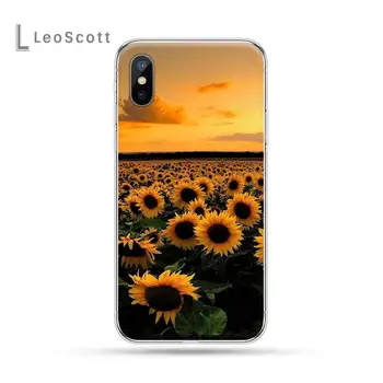 Frumusețea Galben de Floarea-soarelui Estetice funda Telefon Caz pentru iPhone 11 12 pro XS MAX 8 7 6 6S Plus X 5S SE 2020 XR