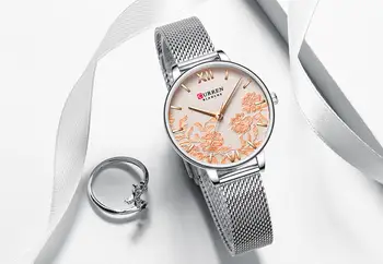 Reloj Mujer CURREN de Moda de Lux de Brand Femei Cuarț Ceas Pentru Montre Femme 2019 Feminin Ceas Relogio Feminino Doamnelor Ceas de Aur
