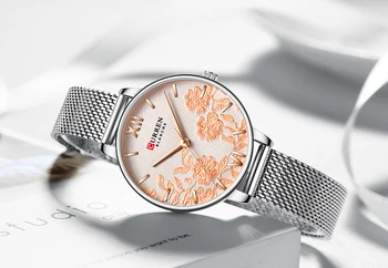 Reloj Mujer CURREN de Moda de Lux de Brand Femei Cuarț Ceas Pentru Montre Femme 2019 Feminin Ceas Relogio Feminino Doamnelor Ceas de Aur