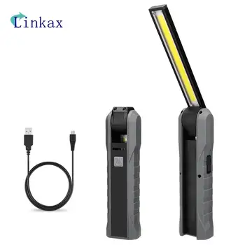 Reîncărcabilă Portabil COB LED lanterna Lanterna USB LED Lumina de Lucru Magnetic COB Lanterna Cârlig Agățat Lampă Pentru Exterior