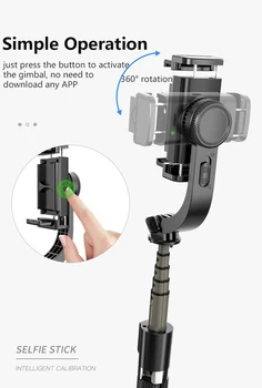 L08 Bluetooth Wireless Anti Shake 360° Rotatiion Control de la Distanță Stabilă Sport Telefonul Selfie Suport pentru IOS Android