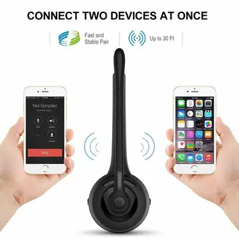 Cască Bluetooth-Microfon Wireless Căști De Anulare A Zgomotului Clear Singur Set De Căști Pentru Șofer De Camion De Telefon De Birou Call Center