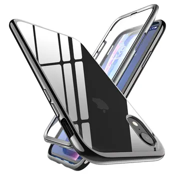 SUPCASE Pentru iPhone XR 6.1 inch Caz UB Electro Full-Corp Clar Placat cu Sclipici Slim Hibrid se Acoperă cu Built-in Ecran Protector