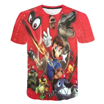 Amuzant baieti t shirt noutate Mario haine pentru copii rece T-Shirt tricou brand vara 3D tricou baieti haine Harajuku streetwear topuri