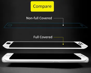 3D Curbat din Sticla Temperata Pentru Samsung Galaxy S6 edge Ecran Complet Acoperi Explozie-dovada Folie de protectie Ecran Pentru S6 edge plus