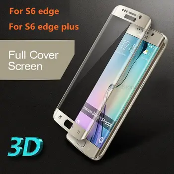 3D Curbat din Sticla Temperata Pentru Samsung Galaxy S6 edge Ecran Complet Acoperi Explozie-dovada Folie de protectie Ecran Pentru S6 edge plus
