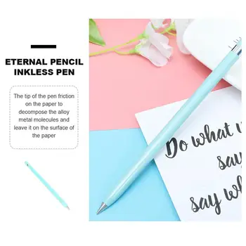 1 buc 4 Culori de Moda Stil Etern Creion Aliaj Sfat Inkless Pen Nu Umple Veșnică Infinit Scrie Creion Pentru Școală Supplie