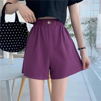 Pantaloni scurți Femei 5 Culori Populare Elastic Talie Mare Colegiu Fete Chic de Vara Scurt, Toate-meci de Agrement Simple de Îmbrăcăminte pentru Femei