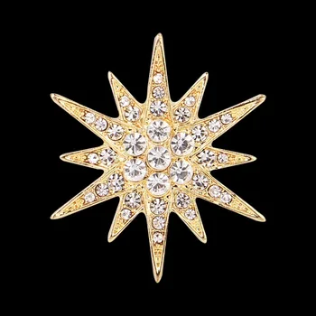 Calitate Inalta Vintage De Lux Stras Salt Star Broșe & Ace Strălucitoare De Cristal Victorian Pin Rever Femei Buchet De Bijuterii