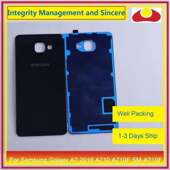 10buc/lot Pentru Samsung Galaxy A7 2016 A710 A710F SM-A710F Carcasa Baterie Usa din Spate Caz Acoperire Carcasă Shell Înlocuire