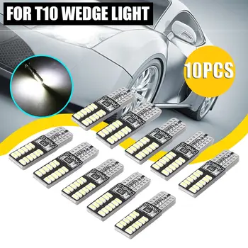 10buc LED T10 194 W5W 24 LED-uri CANBUS 3014SMD ERORI Parte Masina Pană Lumina pentru Masina de Sursă de Lumină
