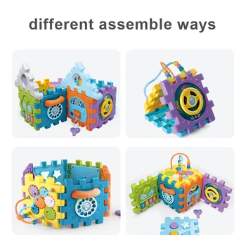 Huanger Colorate Geometrice Cub De Jucărie Copil Matematica Blocuri Jucarii Pentru Copii De Învățământ De Dezvoltare Cutie Unisex Jucarii Cadou