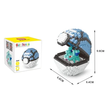 Pokemon mingea blocuri mici particule mini clădire asamblate Pikachu jucărie jucării educative