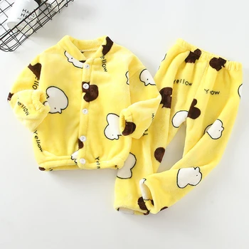Iarna Flanel Copii Seturi De Pijamale Cald Copilului Pijamale Desene Animate De Imprimare De Animale Pentru Copii Fete Băieți, Pijamale Copii, Pijamale