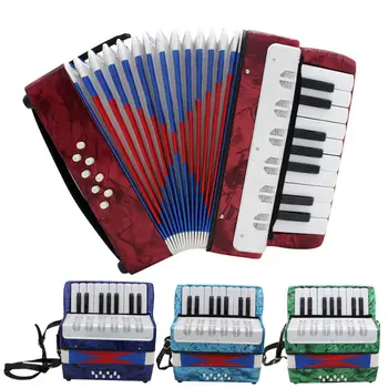 Acordeon 17 Profesionale Cheie Mini Acordeon Educativ Instrument Muzical Cadență Banda pentru Ambele Copii și Adulți 4 Culori Opțional