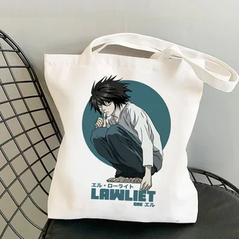 Death Note, Bleach ichigo cumparaturi geanta shopper alimentar reciclare sac bolsas de tela panza de cumpărături tote sac de pânză sacolas