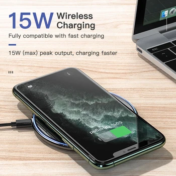 15W Încărcător Wireless Pentru Samsung Galaxy S10+ Notă Qi de Încărcare Rapidă Wireless Pad Pentru IPhone 12 11 Pro XS Max XR X 8 SE, Huawei