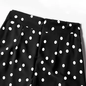 Moda Retro Ploka Dot-Linie Fusta 2020 Nouă Femei Casual Cu Talie Înaltă Vara Negru Fuste Maxi