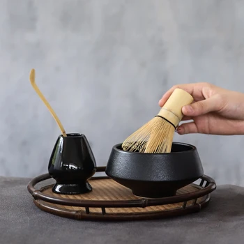 LUWU ceramice tradiționale matcha seturi cu tel de bambus ceremic matcha castron amestecati titularii de seturi de ceai