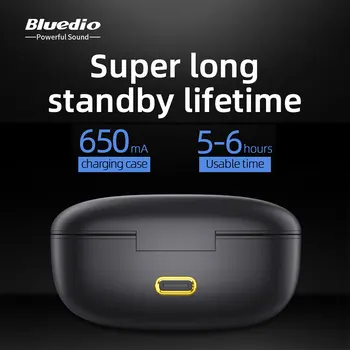 Bluedio Particule TWS Căști fără Fir Bluetooth 5.0 Pavilioane Bass Impermeabil Cască Sport de Încărcare Cu Microfon