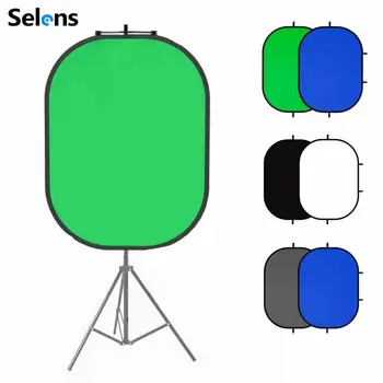 Selens 1.5X2M Fotografie Reflector Portabil Fundal Ecran Verde, Fundal, Fundaluri Pentru YouTube Video Studio 2 in 1
