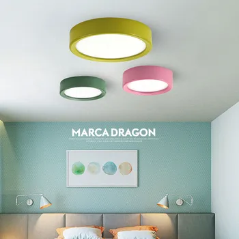 Ultra subțire Macaroon Plafon cu LED-uri de iluminat Lampa de Montare Suprafata Camera de zi Dormitor Baie Acasă Decorare Bucătărie AC220 230V