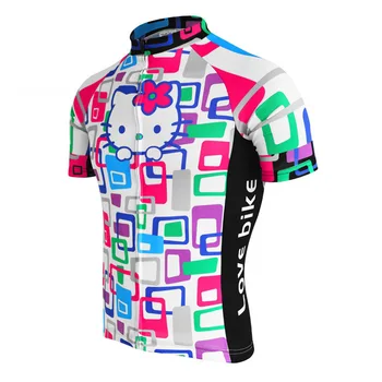 NOI Personalizate Femei Fierbinte 2017 JIASHUO Pisica Kitty pro / drum Echipei RACE Bike Pro Cycling Jersey / Uzura / Îmbrăcăminte / Respirație de Aer
