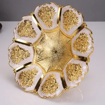 IMUWEN de Lux Elegant Platou cu Fructe Gustare Tava Acasă Piuliță Castron Organizator Desktop Decor de Depozitare Ornamente din Aur Și Argint