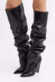 2019 stil Roman doamnelor moda noua ori cizme peste genunchi cu ascutit din piele cizme cavaler pentru femei pantofi sexy de Dimensiuni mari