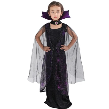 Noile Costume de Halloween pentru Copii Fete Vampir Demon Cosplay Festival Petrecere Carnaval Fata de Performanță Îmbrăcăminte