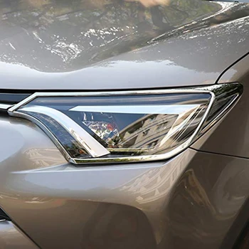 Pentru Toyota RAV4 RAV-4 XLE LE 2016 2017 2018 ABS Cromat Fata Faruri Lămpi Acoperi Trim Ramele de 2 BUC/Set
