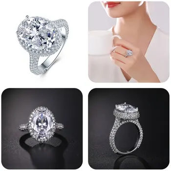 UMODE 2019 Nou de Înaltă Calitate de Cristal Ring Inele de Nunta Pentru Femei de Lux Complet Zircon Inel Bijuterii Cadouri Fată UR0580X