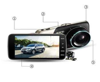 Noi 4.0 Inch IPS Ecran Auto DVR Camera Auto Novatek T810 Oncam Dash Camera Full HD 1080P Video de 170 Grade Dash Cam dfdf