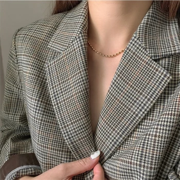 Atemporal Întreb Titan Geo Margele Lanț Deschide Cravată Colier Pentru Femei Bijuterii Din Oțel Inoxidabil Punk Gotice Boho Trendy Ins 5444