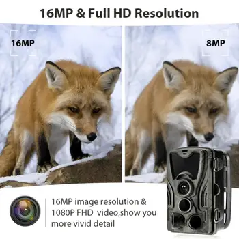 În aer liber, Vanatoare Camere de 16MP 1080P Animal Sălbatic Detector de Traseu Camera HD rezistent la apa Monitorizare Căldură Infraroșu de Detectare Viziune de Noapte