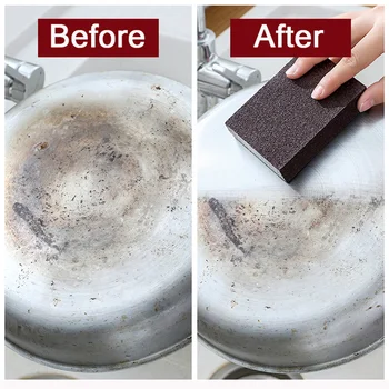 Abrazivă burete pentru a curăța în bucătărie oală de curățare decalcifiere rugina este spălat vase curate de decontaminare din microfibra perie