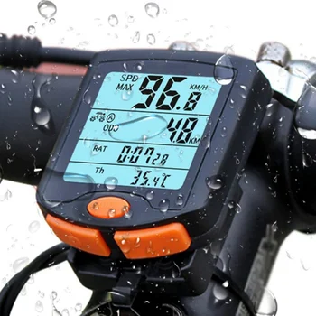 Calculator De Biciclete Ciclism Vitezometru Kilometraj Digital Alertă De Viteză Cronometru 4 Linie De Afișare Multi Funcția De Rezistent La Apa