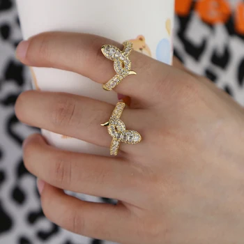 Mini inel de șarpe cu cz pavat de culoare de aur placate cu femei de moda doamnă aniversare deget inelul de animale petrecere de nunta bijuterii cadou