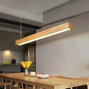 Nordic Din Lemn Pandantiv Lumini Cu Led-Uri Moderne Bucătărie Agățat Lumini Lemn Masiv, Decor Sala De Mese Masă Lumini