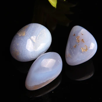 2PC Naturale Azurlite Pietriș Albastru Calcedonie, Cristal de Piatra Decor Acasă Minerale Meserii Ghiveci de flori Ornamentali de Acvariu Rezervor de Pește