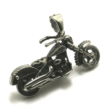 Oamenii 316L din Oțel Inoxidabil Cool Punk Gotice Ghost Rider Motociclist Craniu Roșu Piatră Pandantiv de Ochi
