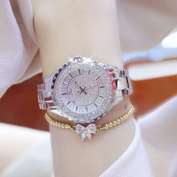 2019 Noi, Femei de Lux Ceasuri de Curea din otel inoxidabil Ceasuri de mana Cristal de Diamant Moda Casual Cuarț Ceasuri relogio feminino