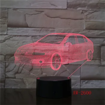 7 Culori Schimbare Cadouri Creative Masina Beetle Modelare 3D Led Masă Lampă Usb Buton Tactil Vehicul Luminile de Noapte Copii AW-2600