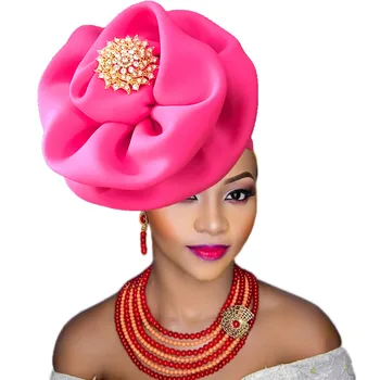 Moda Africană Headtie Nigerian Auto Gele Capac Cap Turban Femei Headwraps