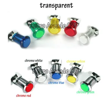 10buc/lot transport Gratuit CROMAT iluminat 12v LED Arcade Push Buton cu microîntrerupător 10 culori