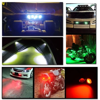 Rosu/albastru/verde/galben/alb șurub-pe Masina de Zi cu LED-uri de Lumină Ochi de Vultur Inversarea Parcare Semnal Reflector Lampă 3W SUV cu Motor