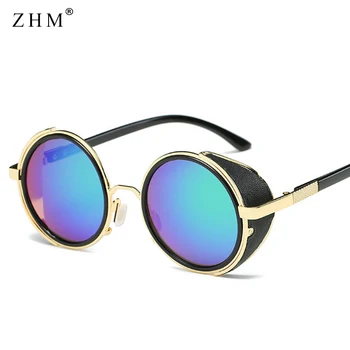 2020 Moda Steampunk ochelari de Soare Femei Bărbați Vintage de Metal Rotund Ochelari de Soare UV400 Aburi Retro Sunglassess Gafas De Sol Mujer