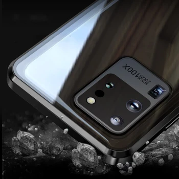 Confidențialitate Metal Magnetic De Confidențialitate Sticla Caz De Telefon Pentru Samsung Nota 10 8 9 S20 S10 S9 S8 A51 A71 A50 A70 Plus Ultra
